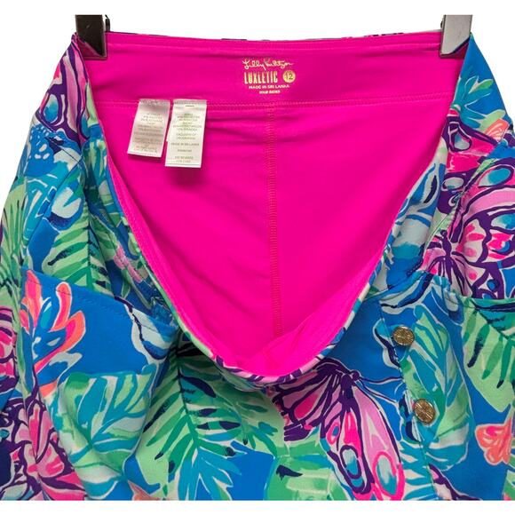 Lilly Pulitzer Luxletic Daphne Golf Skort Pundy Blue Isle Be Back Size 12 - Picture 7 of 10